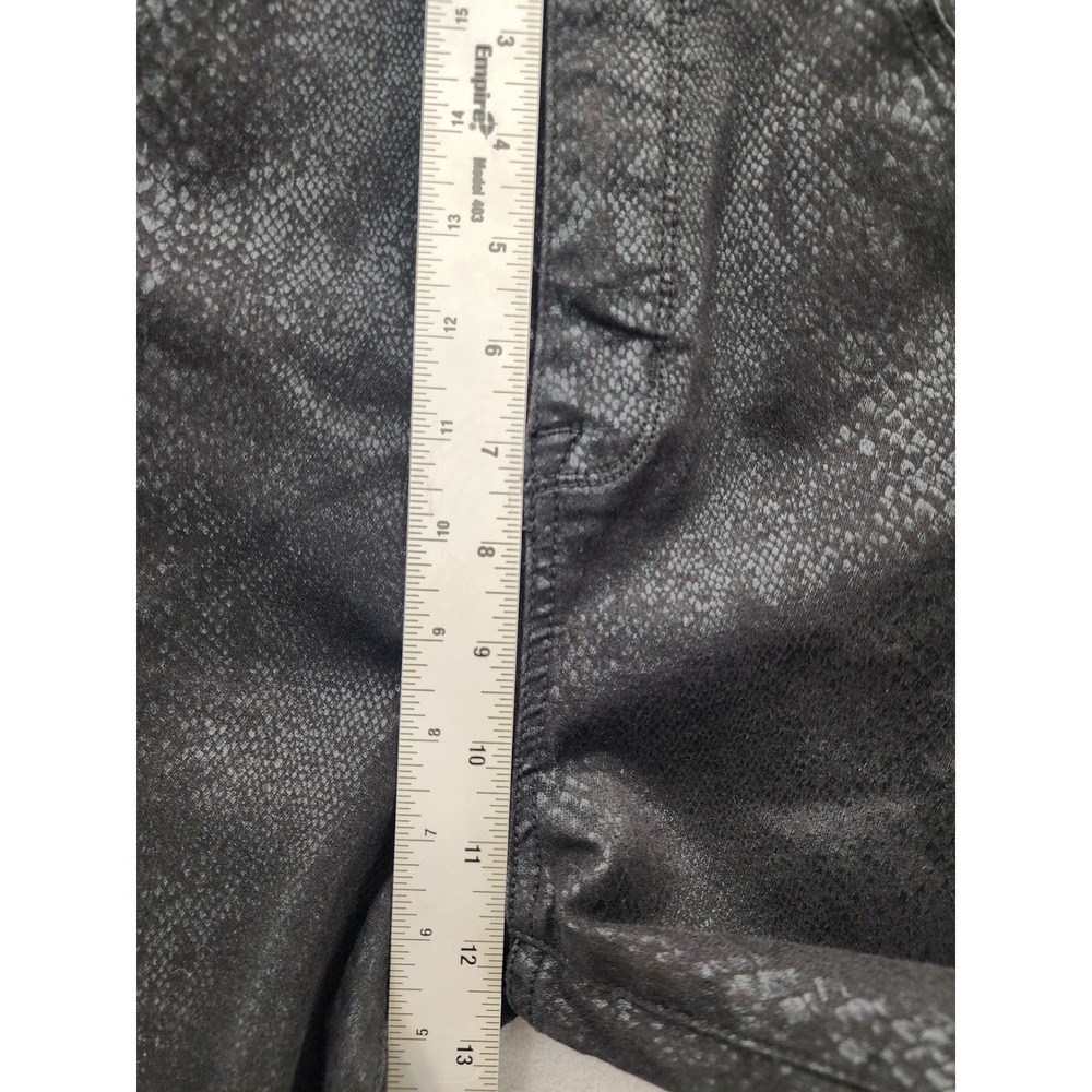Seven7 Ultra High Rise Skinny Jeans Black Snakeskin Animal Print Pants Size 10 - Picture 15 of 15